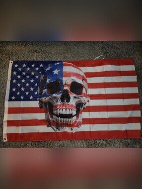 Skull Flag 3X5FT,Skull National Flags,Double Sided Printed, Double Stitched with